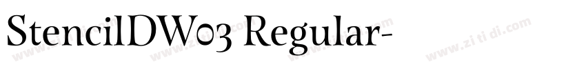 StencilDW03 Regular字体转换